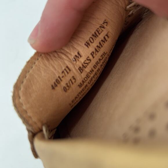 GH Bass & Co Womens PAMMY Metallic Gold Leather Slip On Loafer Size 9 - Picture 8 of 9